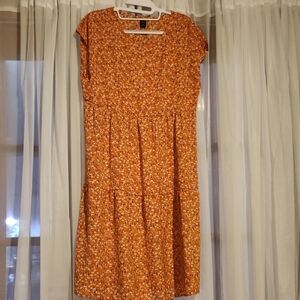 Floral Orange Dress